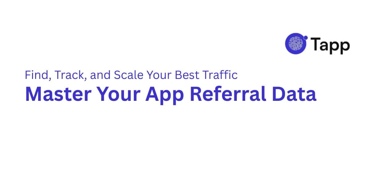 A digital dashboard showing app referral data and traffic growth charts.
