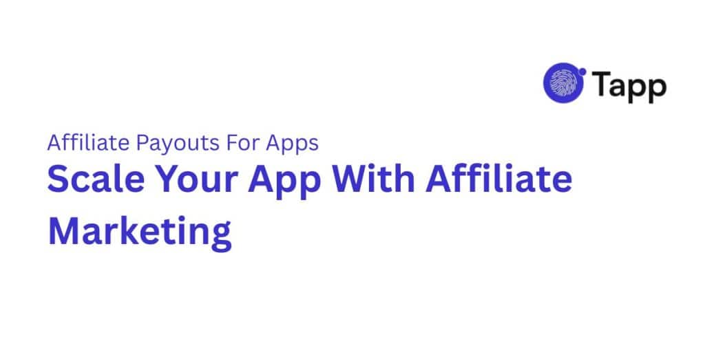 A digital graphic showing mobile app revenue growth driven by a top affiliate marketing setup.